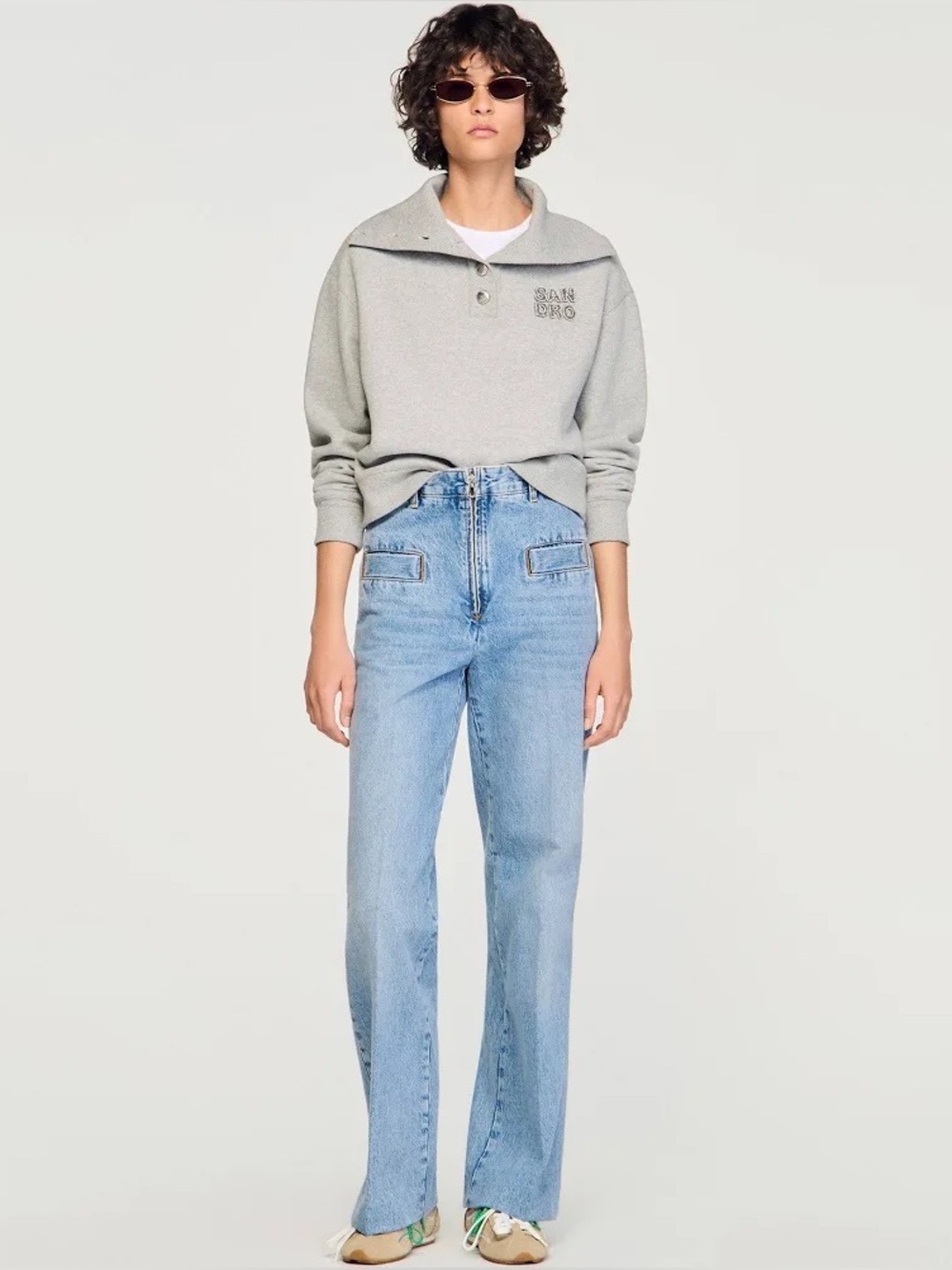Sandro Oslo Wide Leg Jeans